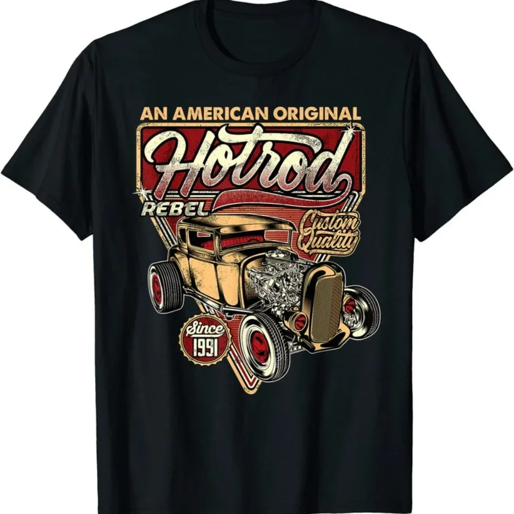 for Men T-Shirt Vintage Hot Rod Speed and Power Shirt  oversized t shirt  harajuku  graphic  men clothing cartoon print casual