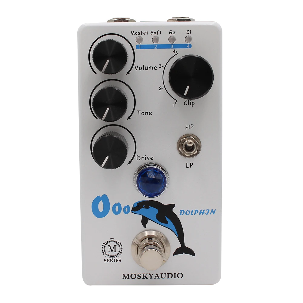 NEW MOSKYAUDIO DOLPHIN Guitar Ultimate Drive Distorton Effects Pedal True Bypass Function Guitar Effects Processor Accessories