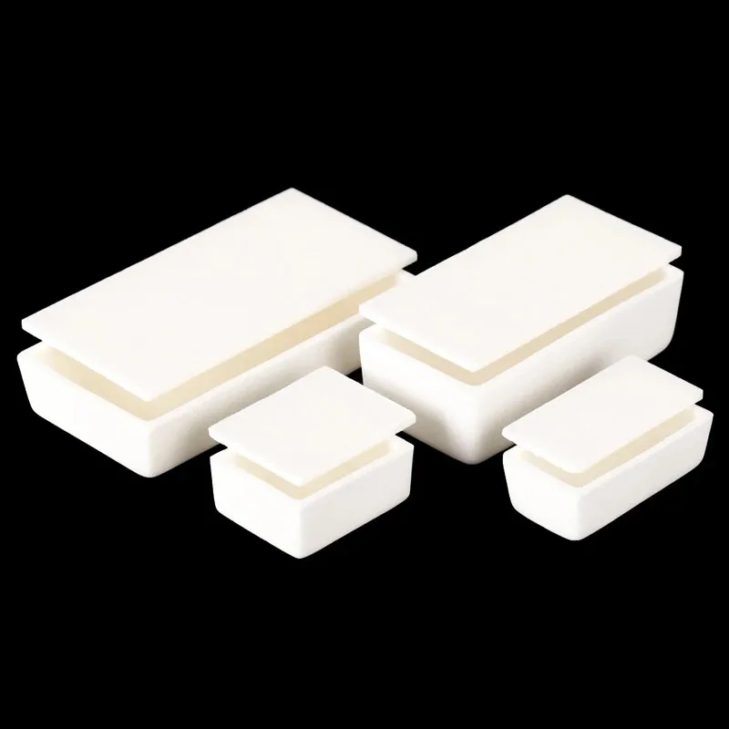 99% Alumina square crucible Specification 2 Multiple specifications with lid