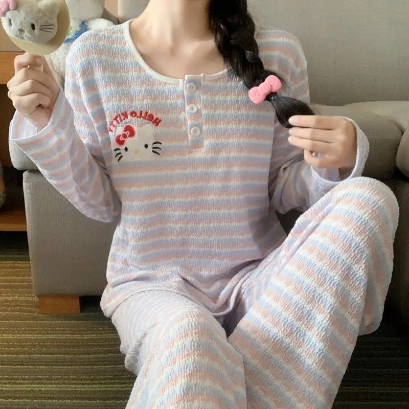 Hello Kitty Sanrio Offers and Liquidation Set 2 Piece Woman Women Sets Outfit New Matching Pants Novelty in Coordinated Products