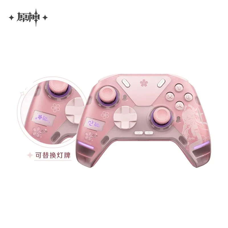 Genshin Yae Miko APEX4 Gamepads Wireless Pink Game Handles Customized Gaming Controllers With Hall Rocker For XBOX STEAM PC Girl