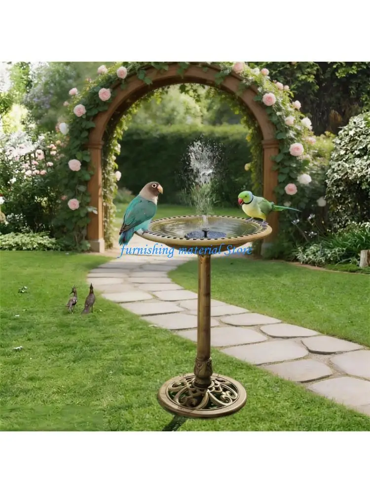 

Y5GD Large Outdoor Solar Water Fountain Bird Feeder Bird Bath For Garden Landscaping