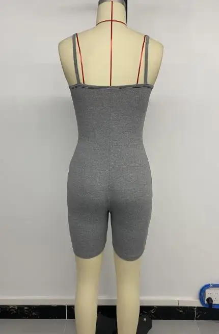 

Women's Jumpsuit 2025 Summer Latest New Style Hip-Hugging Jumpsuit, with Straps, Body-Shaping, Pure Color, One-Piece Short Pants
