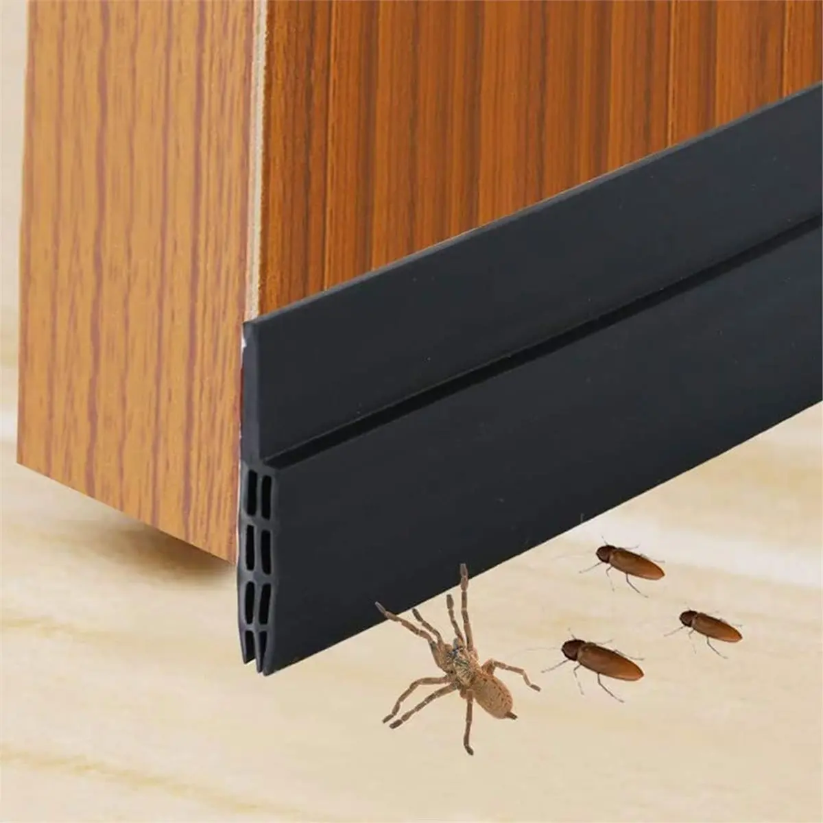 2PC Door Draft Stopper-39 Inches Door Seal Strip for Under Door Seal Interior & Exterior Doors Weather Stripping