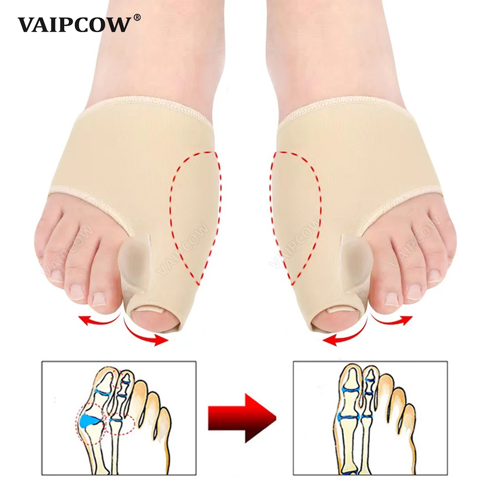 1Pair Toe Separator Hallux Valgus Bunion Corrector Hammer Toe Straightener Foot Pain Relief Orthopedic Pedicure Tools Foot Care