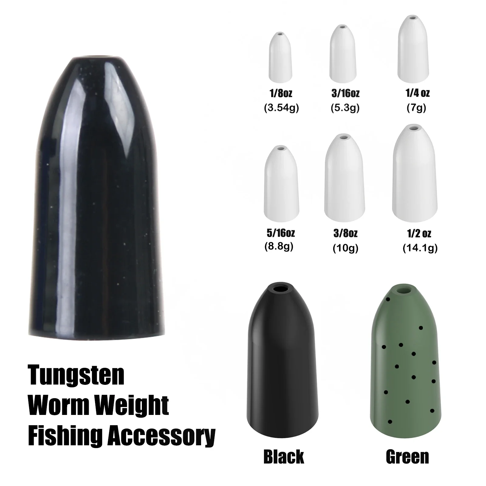 Maximumcatch Tungsten Bullet Gewichtsblei für Texas Rig, Bassköder, Wurm und Softplastik-Angelköder – Detail 3