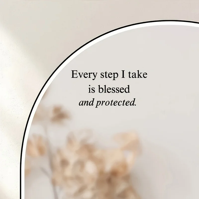 Every Step I Take Is Blessed And Protected Mirror Sticker Car Sticker