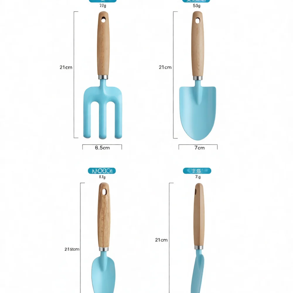 Garden Tools Set Mini Iron Shovels Rake Spade For Potted Plants Indoor Flowers Succulent Planting Soil Digging Beach Toys