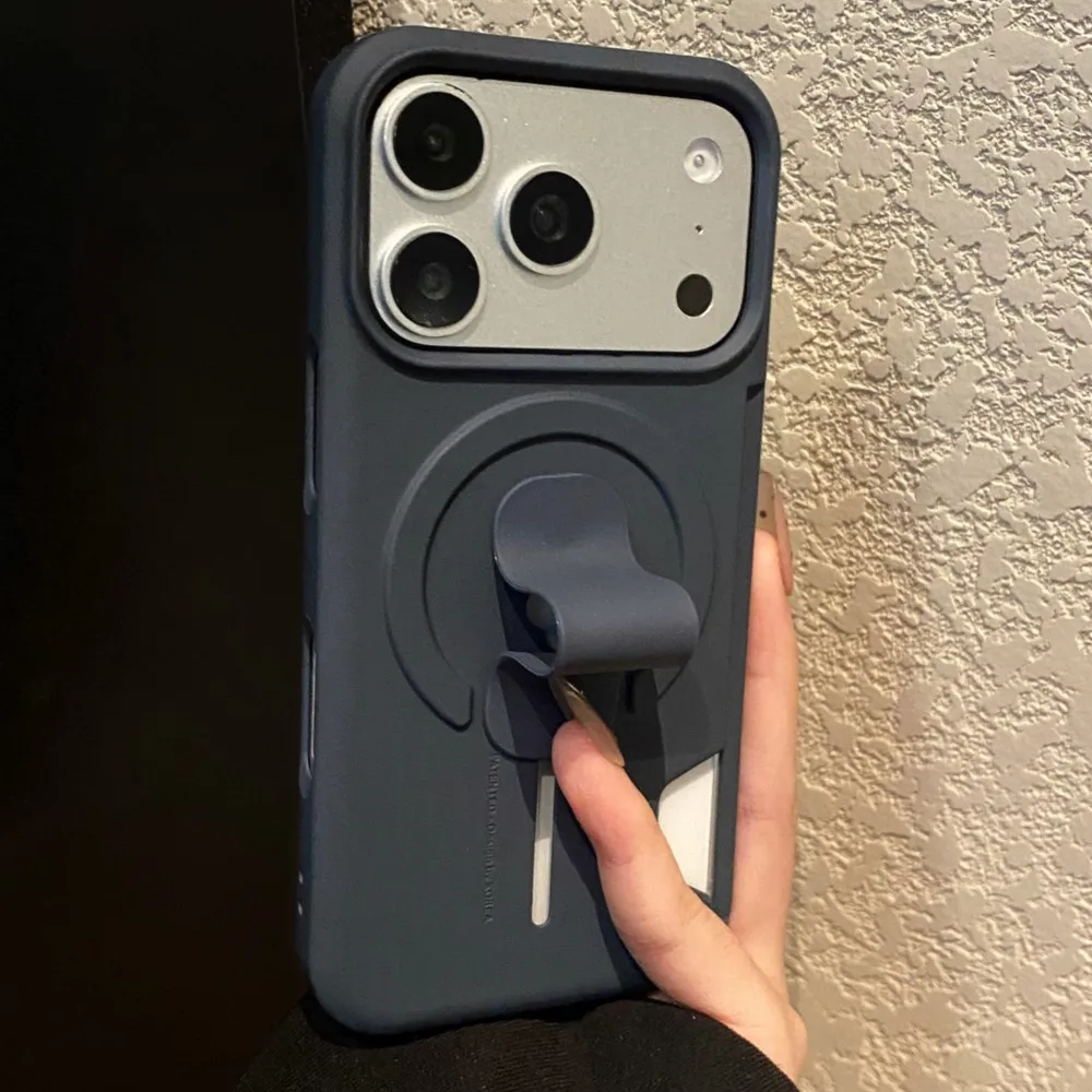 

Soft Silicone Grip Case for iPhone 17/16/15/14/13 Pro Max Card Slot Shockproof MagSafe Magnetic Wireless Charging Cover