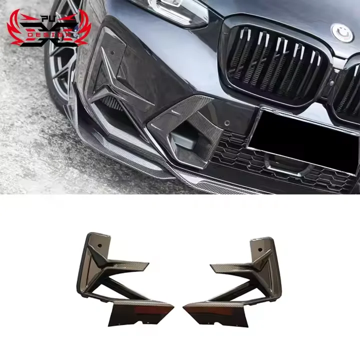 

Dry Carbon Fiber Front Side Canards Bumper Splitter for BMW X3M F97 X4M F98 LCI 2022+ Front Bumper Canards