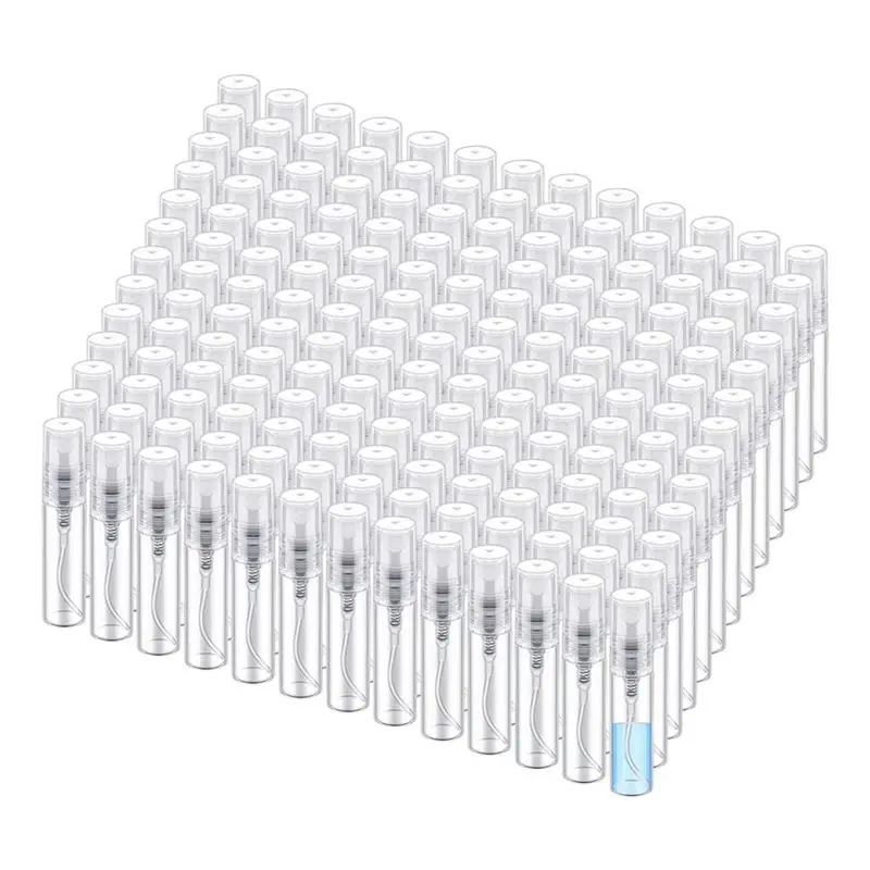 

A98G-200 PCS Mini Spray Bottles Perfume Bottles (5Ml) Transparent Plastic Refillable Fine Mist Perfume Atomizer