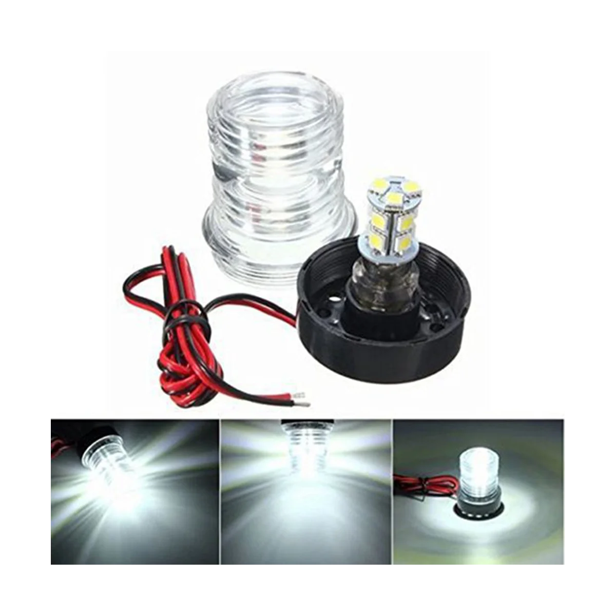 LED Navigation Light for Boat Yacht All Around 360° Waterproof Marine Anchor Lamp Boat Accessories