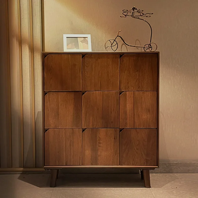 

Black walnut solid wood cabinet, locker, living room against the wall, dining side cabine