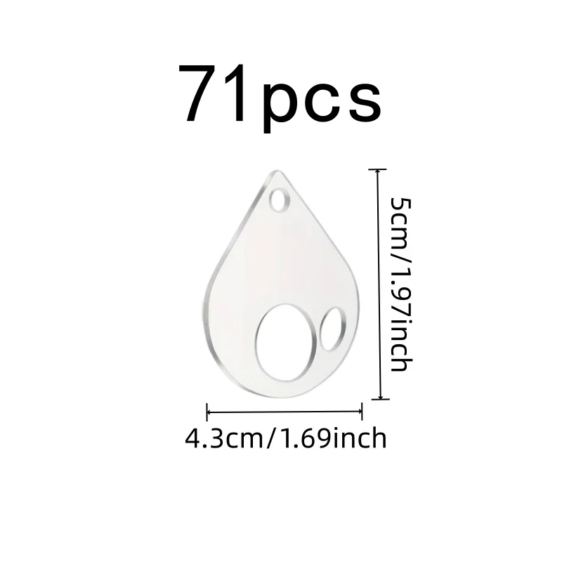 71 pcs Floss Winding Cards, Easy Thread Winding and Transparent Clear Material, ideal for Floss Classification