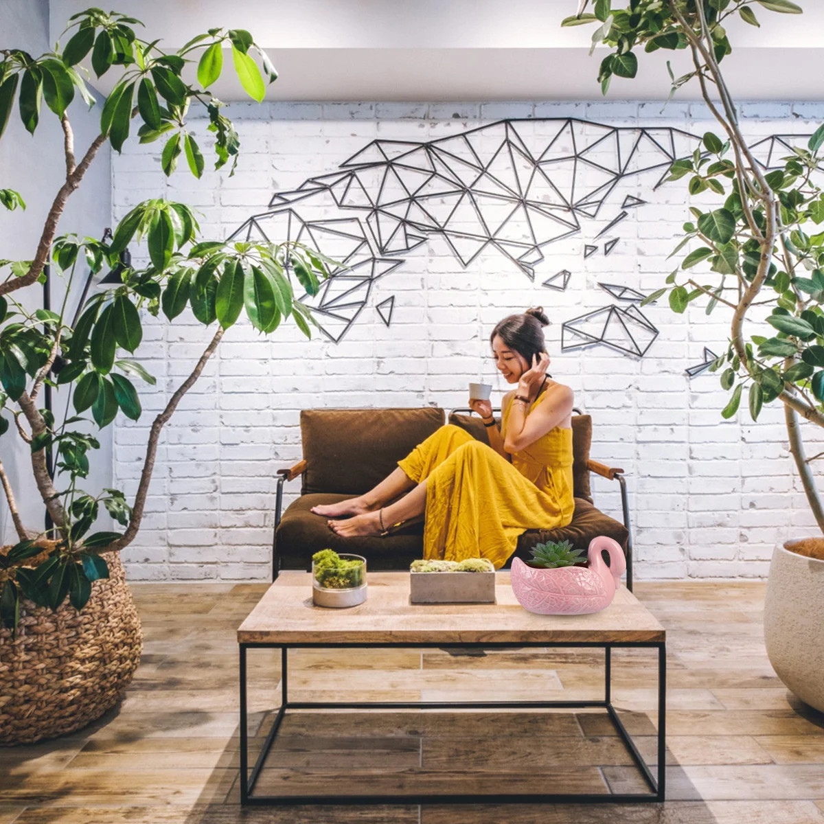 

Space-saving Flower Pot Chic Plant Container Swan Shaped Flowerpot Succulent Succulents