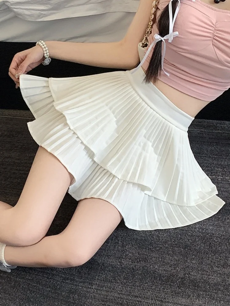 

High-Waisted Korean Version of the Spice Girls Fluffy Short Cake Pleated Skirt Ruffled Half-Body Skirt Female Spring and Summer