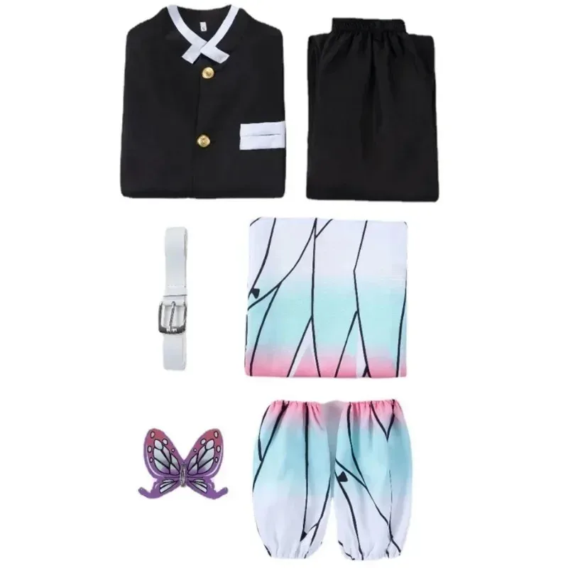 CyAnime Demon Slayer Kochou Shinobu Costume Parrucca Cosplay Haori Shinobu Cosplay Demon Slayer Kimono Costumi di Halloween per le donne