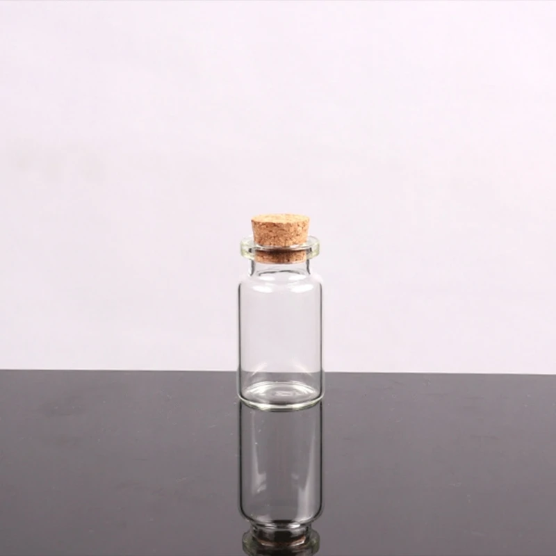 Small Bottles with Cork Stoppers Tiny Vials Small Clear Glass Jars Lids Storage Container for Art Crafts Projects Drop Shipping