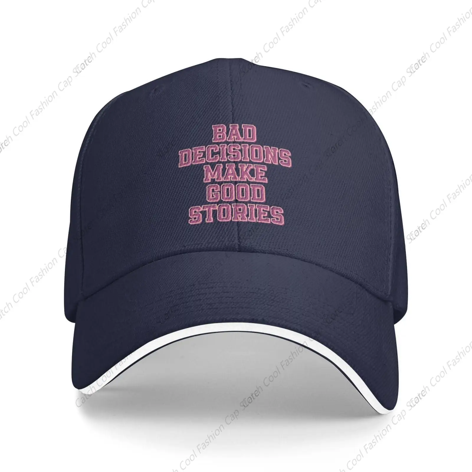 Bad Decisions Make The Good Stories Baseball Cap Trucker Sandwich Duck Tongue Hat Adjustable Unisex Fashion Sports Outdoor