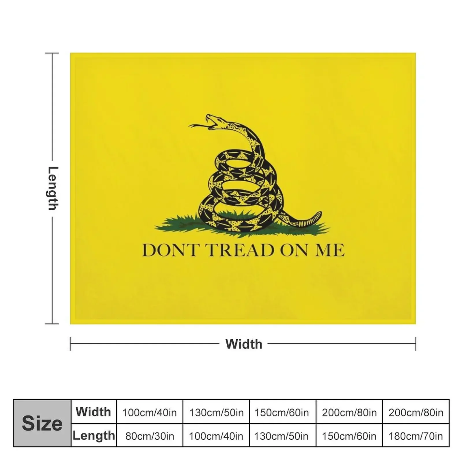 Gadsden Don’t Tread On Me Flag Throw Blanket Warm Sofa Throw Flannels Blankets