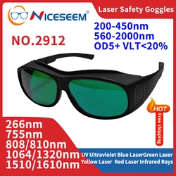 Laser Goggles Eye Protection Smart Glasses Radiation UV IPI IR IPL FPV Welding CO2 Infrared 355 808 1064nm 200-450 560-2000nm