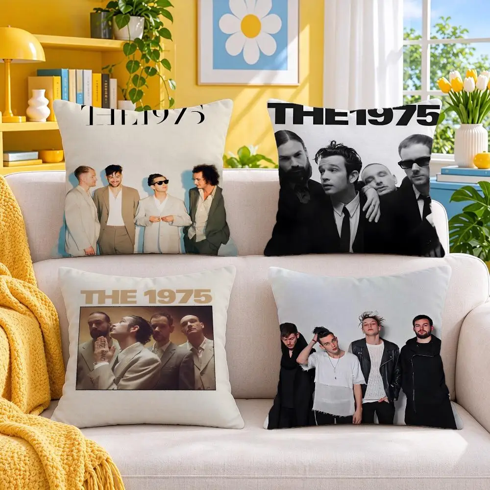 band The 1975 Cushion Cover Throw Pillow Short Plush Fresh Bright Cushion for Bedroom Sofa Ornament Present Gift