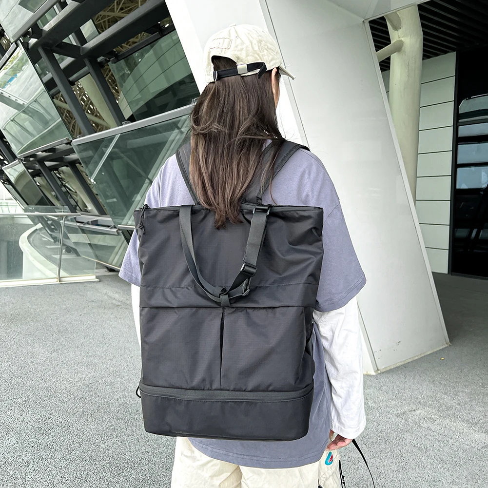 Mochila de Nylon Impermeável de Grande Capacidade para Homens e Mulheres, Mochila Escolar Unissex, Bolsa Estudantil Portátil, Moda