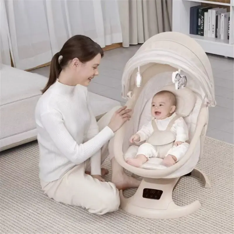 Babyfond Baby Newborn Baby Coaxing Artifact with Music Electric Soothing Chair Newborn Rocking Chair