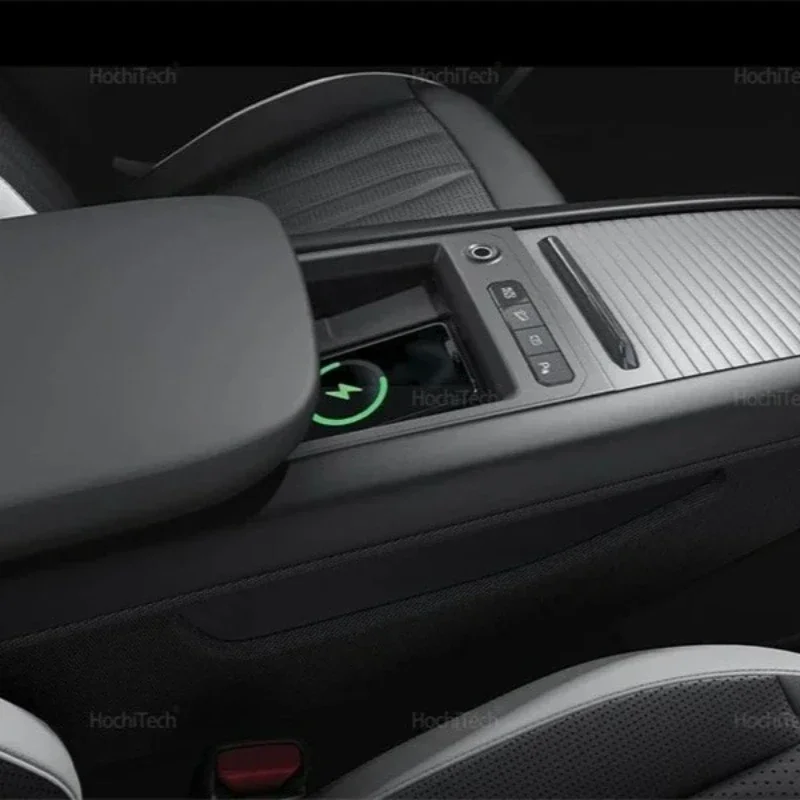 ل 2024-25 كيا EV9 سيليكون سيارة التحكم المركزي لوحة شحن لاسلكية الهاتف عدم الانزلاق شاحن سريع حصيرة الداخلية اكسسوارات السيارات