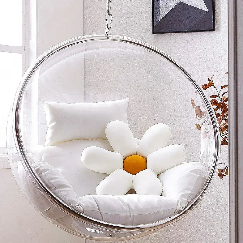 Bubble Chair Transparent Glider Single Cradle Indoor Balcony Hanging Basket Swing Rocking Recliner Lounge Chaise Home Decor