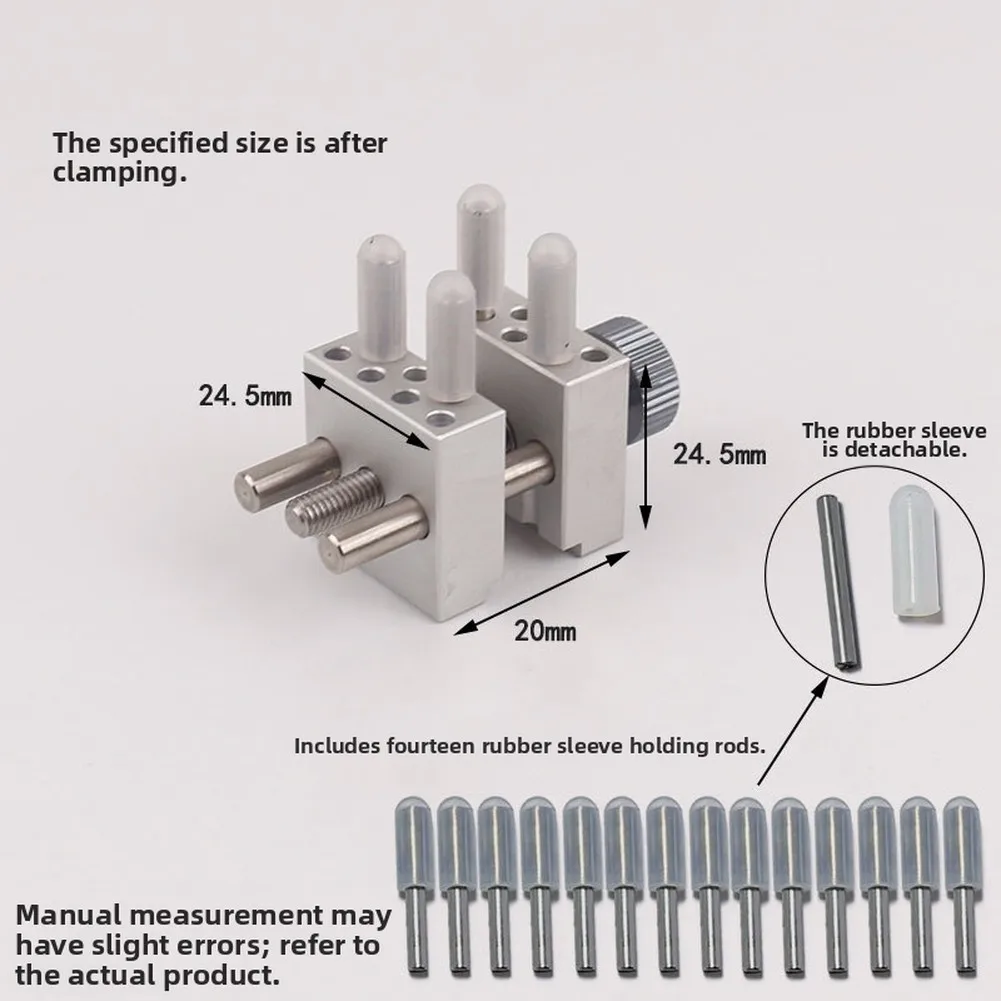 Aluminum Alloy Clamp for Precision Tasks Including PCB Repair Jewelry Crafting and Small Part Machining with 14 Rods