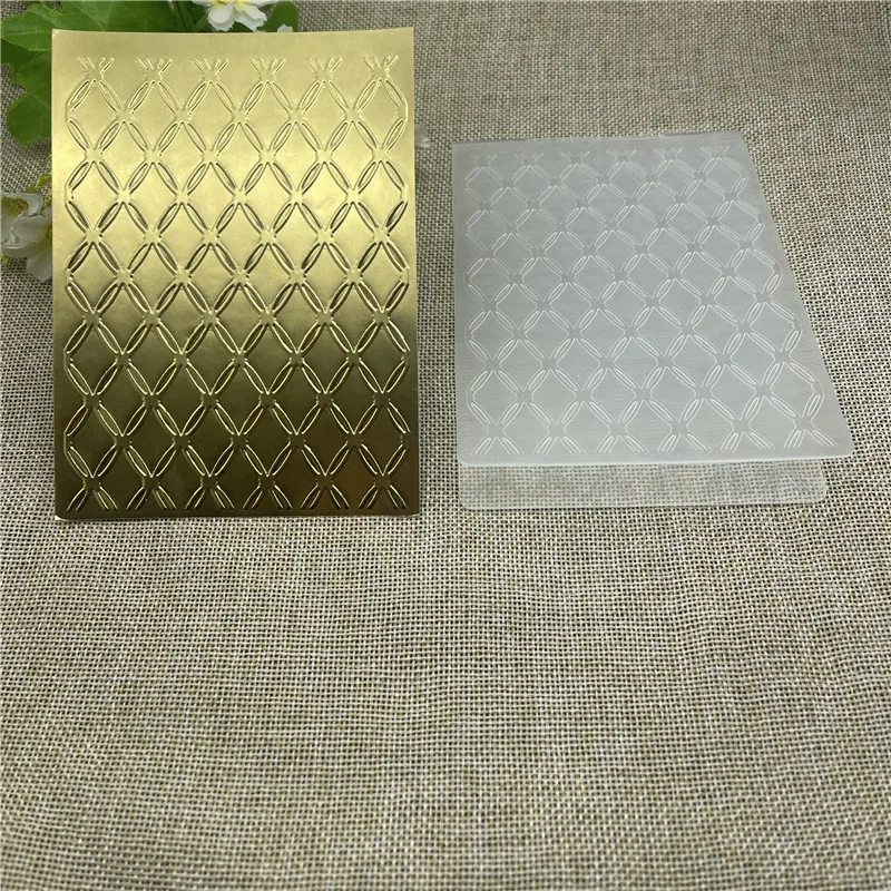 Diamond shape DIY Plastic Embossing Folders for DIY Scrapbooking Paper Craft/Card Making Decoration Supplies