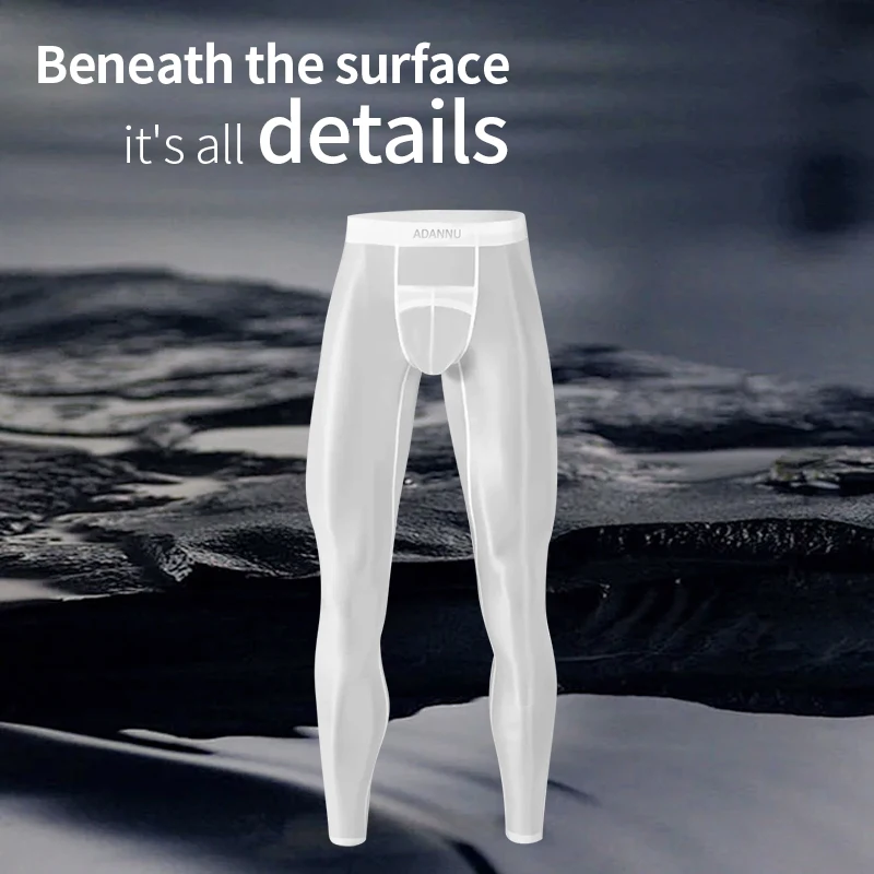 1Pcs Men Transparent Underpants Ultra-Thin Sports Long Leggings Boxer Breathable Three-Dimensional U-shaped Convex Bag Underwear