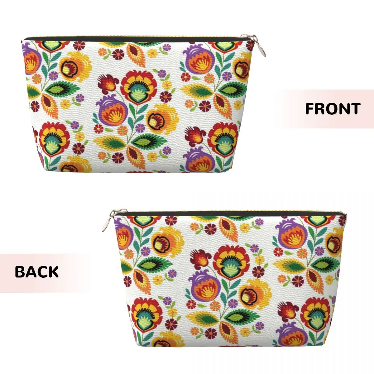 Custom Polish Folk Flowers Toiletry Bag for Women Poland Floral Art Makeup Cosmetic Organizer Lady Beauty Storage Dopp Kit Case