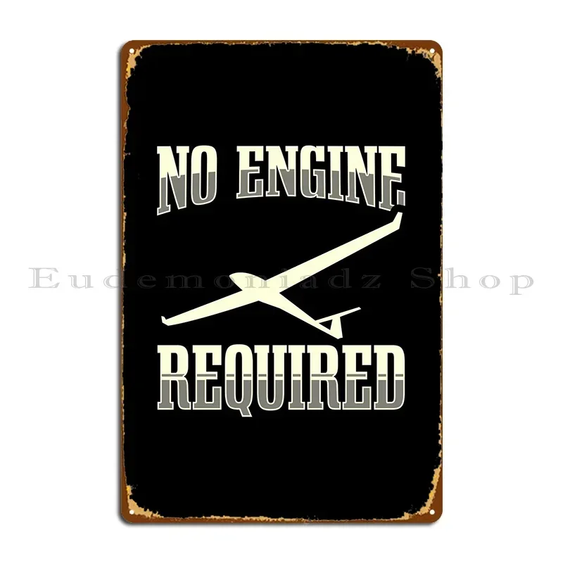 Glider Metal Sign Wall Cave Party Print Cinema Club Tin Sign Poster