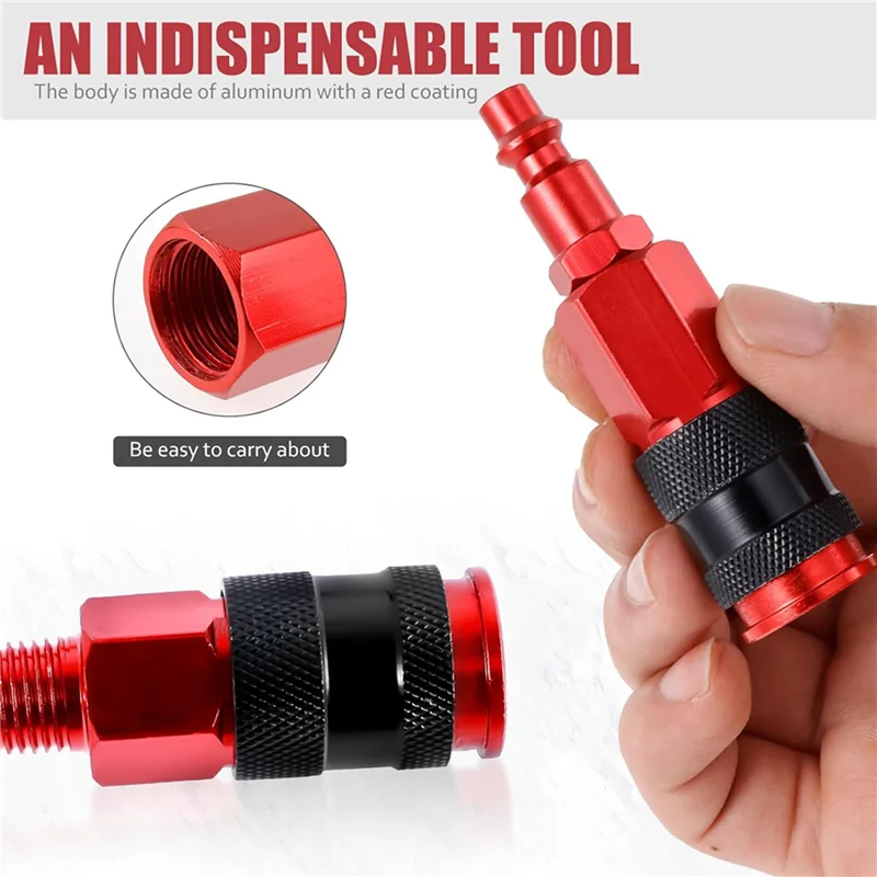HHTL 50Pcs Air Coupler And Air Plug Kit,1/4-Inch NPT Fittings,Air Fitting Set For Air Compressor,Air Hose Connect Fittings