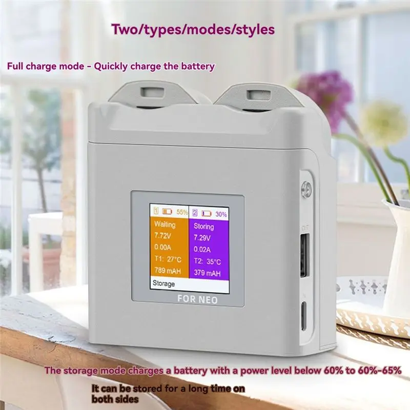 AA08-For DJI NEO Two-Way Digital Display Charging Hub Power Bank Accessories Intelligent Battery Butler