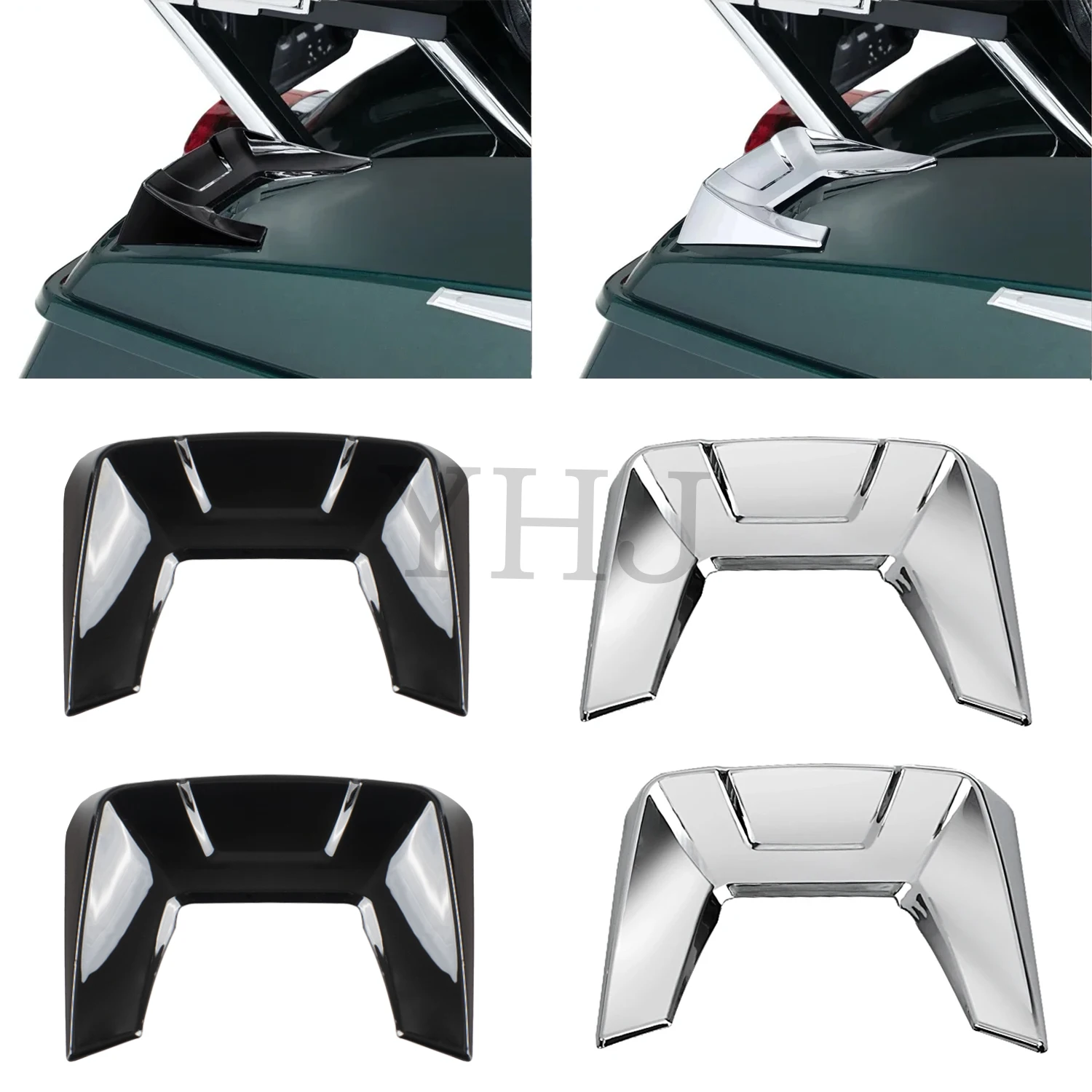 Speedform Saddlebag Lid Spoilers For Harley Motorcycle Touring Electra Street Road King Glide Police FLHTP Ultra Limited 2014-Up