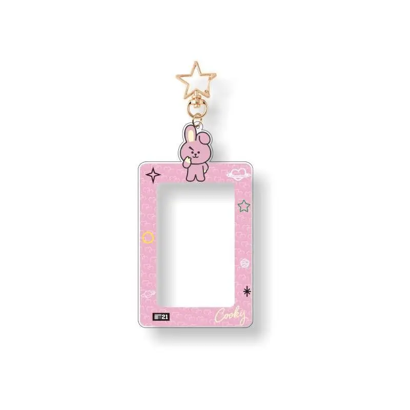 Kawaii BT21 Kaarthouder Sleutelhanger Kaartopslag Hanger ID Foto Opslag Kaart Tas CHIMMY COOKY KOYA TATA Anime Gift Speelgoed