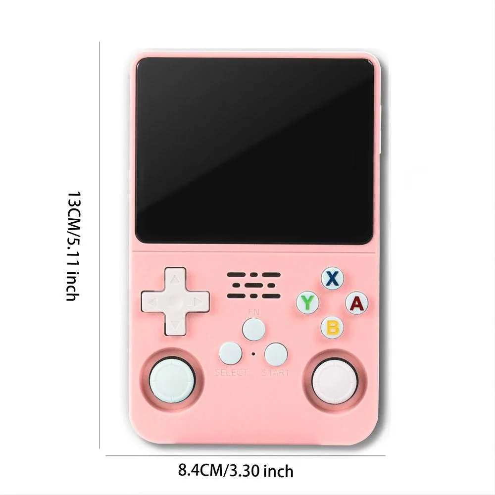 เครื่องเล่นเกมพกพา R36S Retro ระบบ Linux หน้าจอ IPS 3.5 นิ้ว แบตเตอรี่ในตัว 3000mAh รองรับการ์ด TF 32G+64G พร้อมเกมติดตั้งล่วงหน้า
