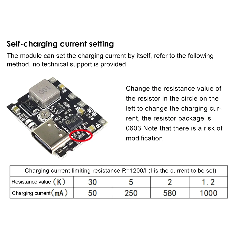 Carte de chargeur de batterie au lithium Eddie ion 18650 3.7V 4.2V DC-DC Step Up Boost Tech Pipeline USB Type-C Batterie au lithium Charge rapide Tech