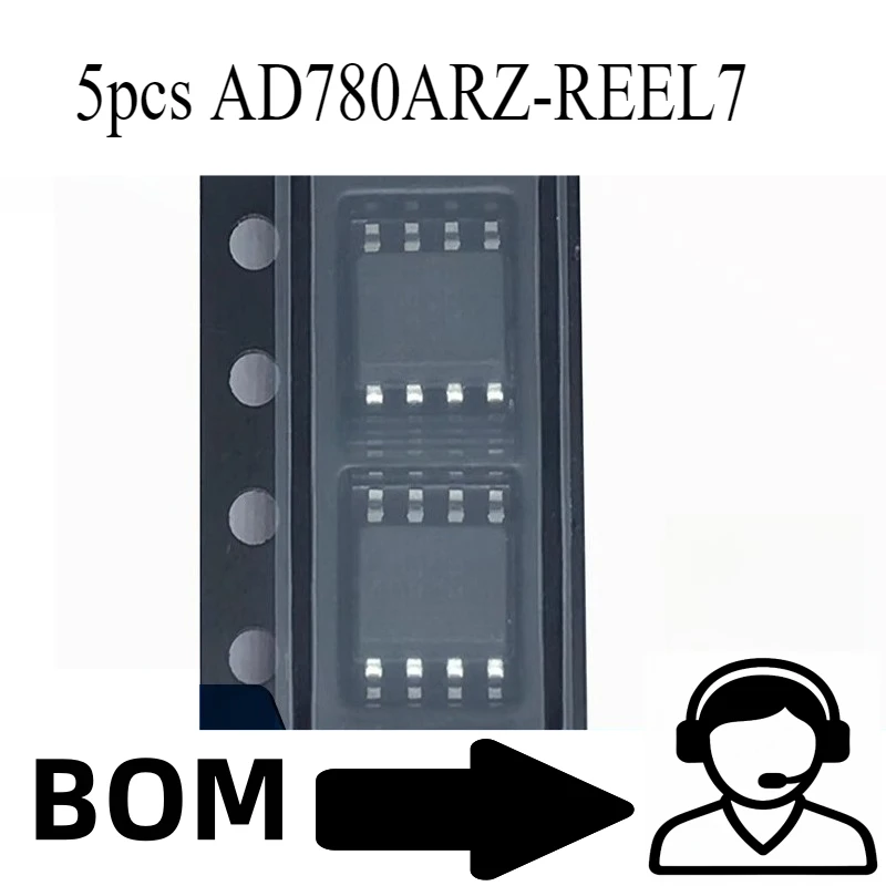 

5pcs AD780ARZ-REEL7 AD780AR AD780 High Precision Bandgap Reference Voltage Source SMD S8