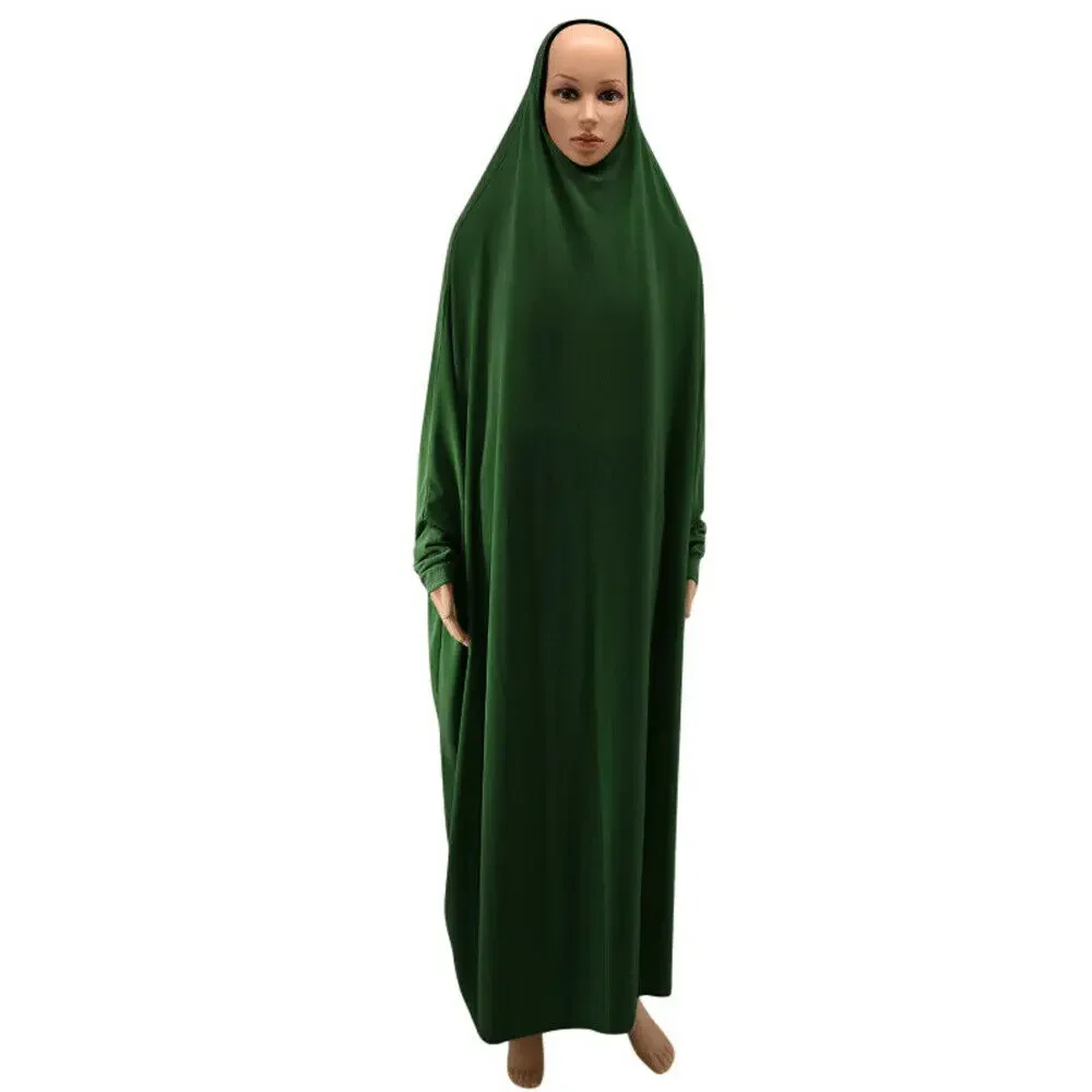 Eid Djellaba Hooded Khimar Muslim Women Prayer Maxi Dress Islam Overhead Full Cover Robe Kaftan Ramadan Gown Arabic Abaya Caftan