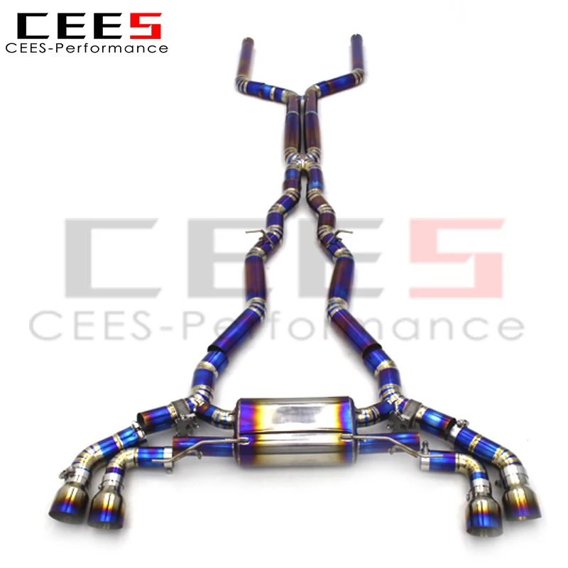 CEES 304 Stainless Steel Sport Catback Exhaust Muffler for BMW M5 F90 4.4T 2018-2023 Racing Tuning Exhaust Replacement Parts