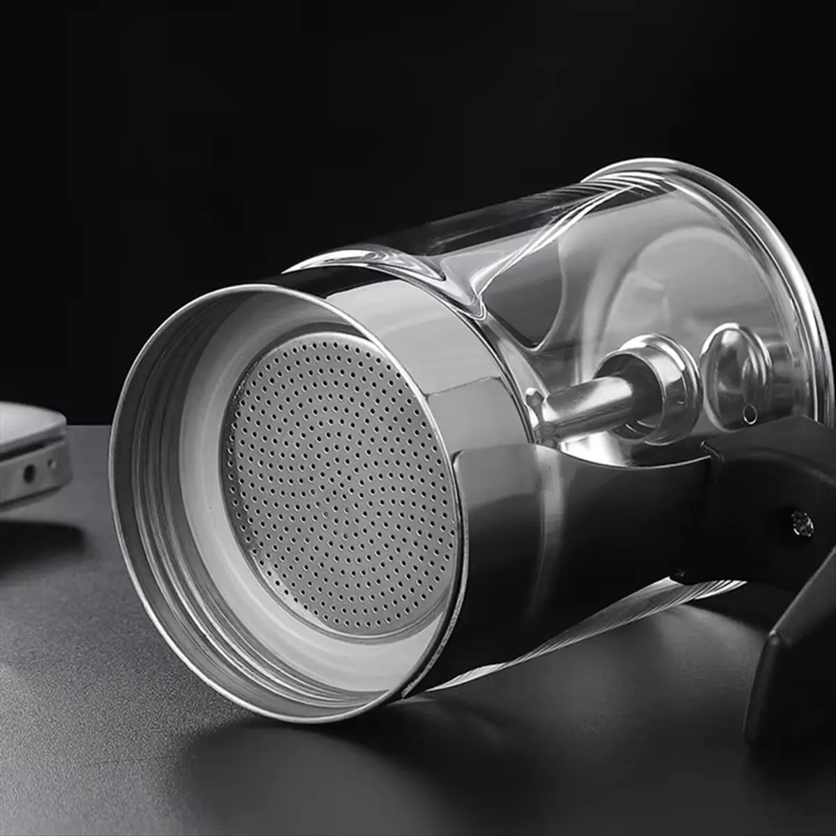 AT16 300ml Espresso Maker, Stainless Steel Moka Pot, Compatible with for Induction & GasStovetops, Protable & Easy to Clean