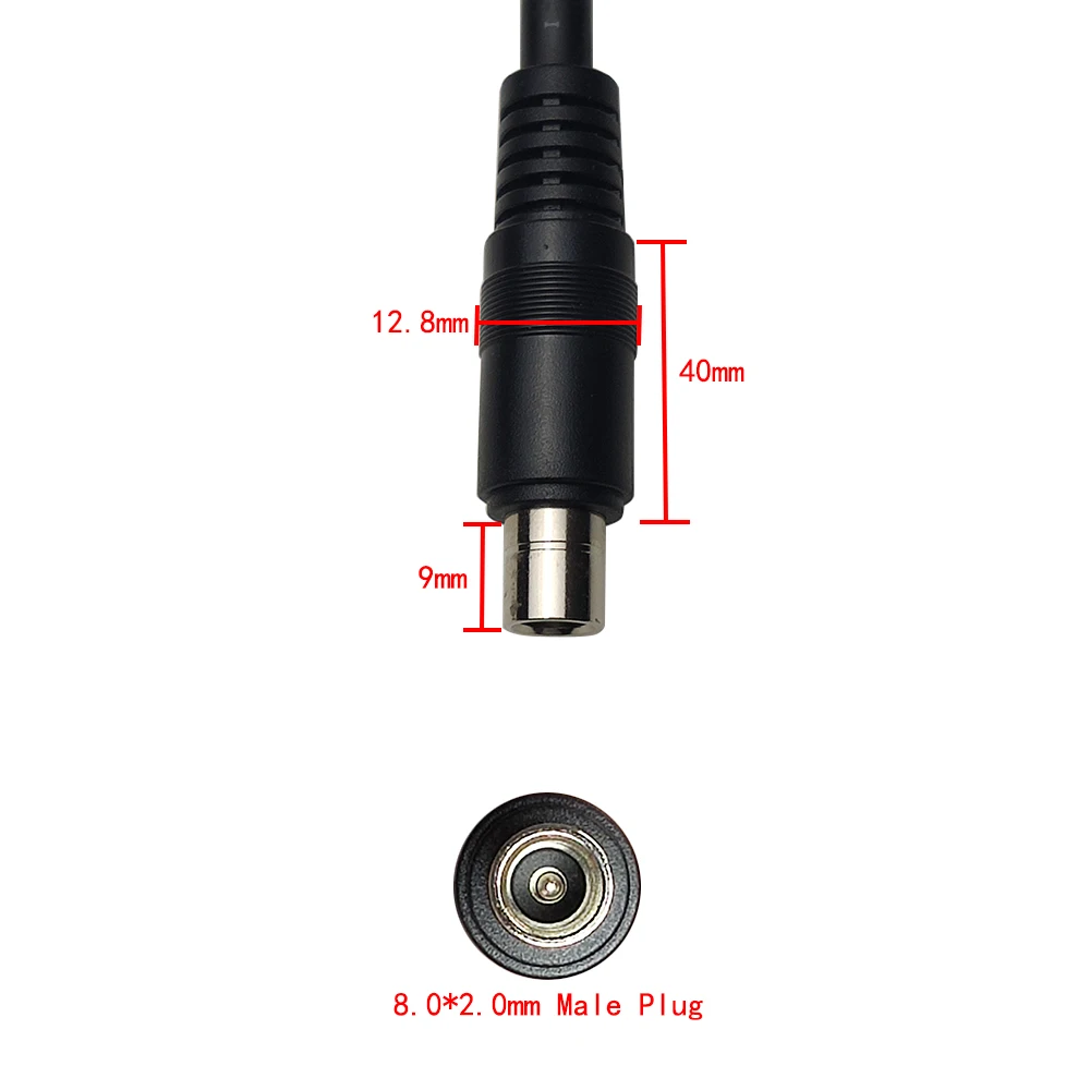 DC Power Plug Adapter Cable DC8.0mmx2.0mm Male to DC 5.5mm x 2.1mm Female Connectors Adapter for Portable Backup Power Station