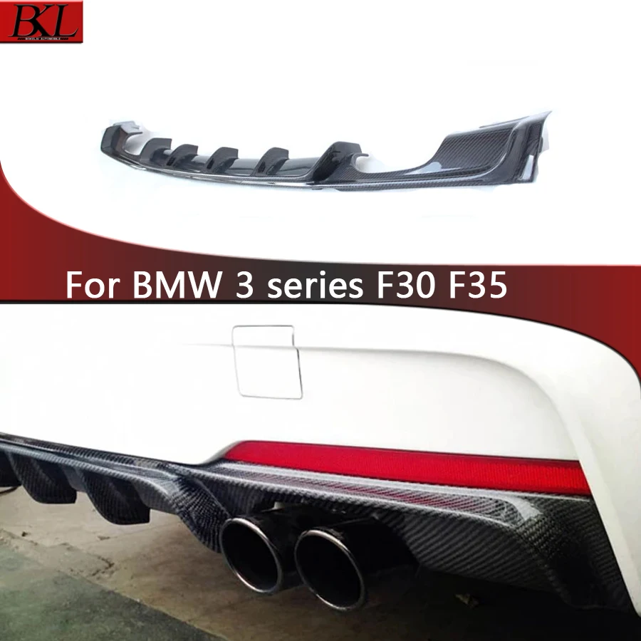

For BMW 3 series F30 F35 320i 330i 318i Carbon Fiber Car Rear Bumper Diffuser Rear Splitters Spoiler Back lip Upgrade body kit