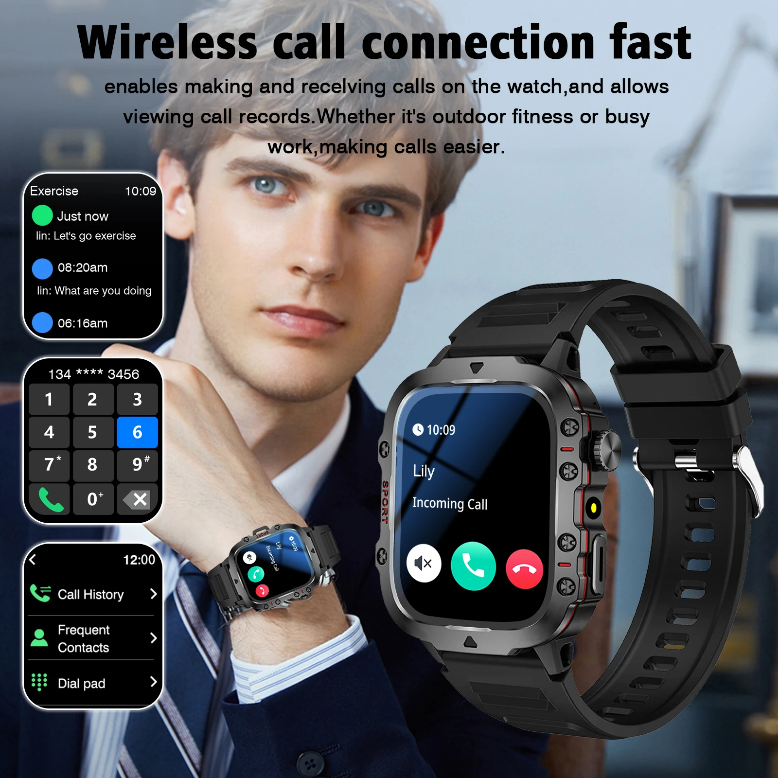 Новые умные часы 2025 года с функцией сообщений о вызове, спортивным шагомером и мониторингом здоровья