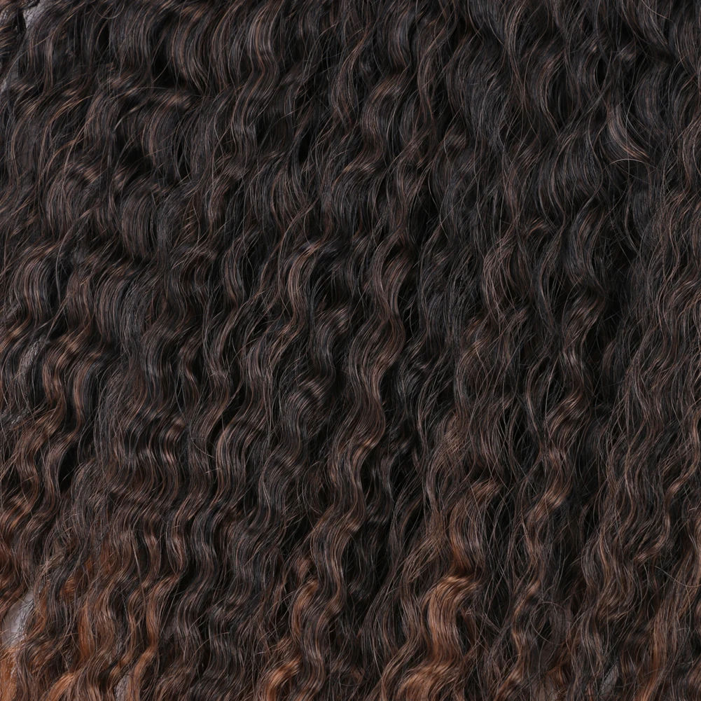 Extensiones de cabello trenzado de ganchillo brasileño de raíces africanas sintéticas, Onda de agua profunda, cabello trenzado de ganchillo sintético, 20 pulgadas