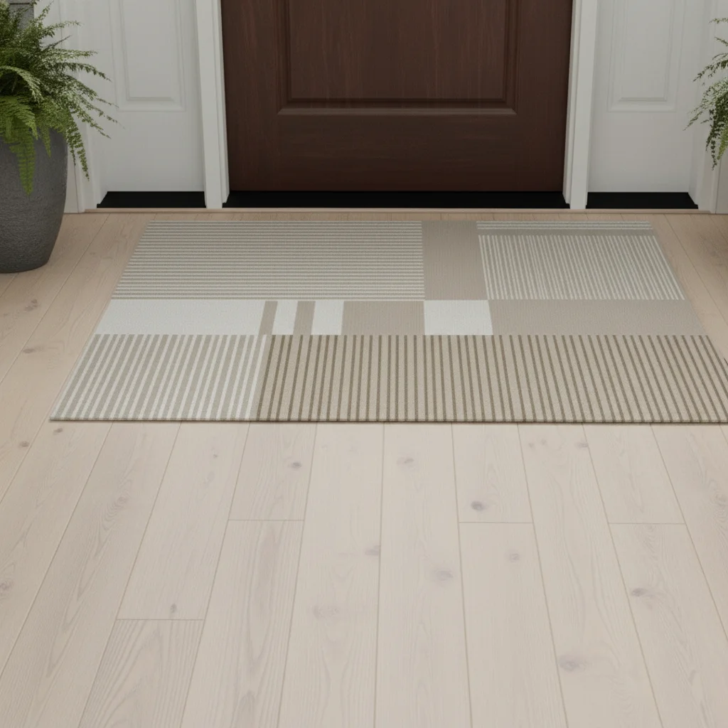 Wabi-sabi style loop pile doormat for the front door; ideal for the living room, bedroom or entrance hall VA